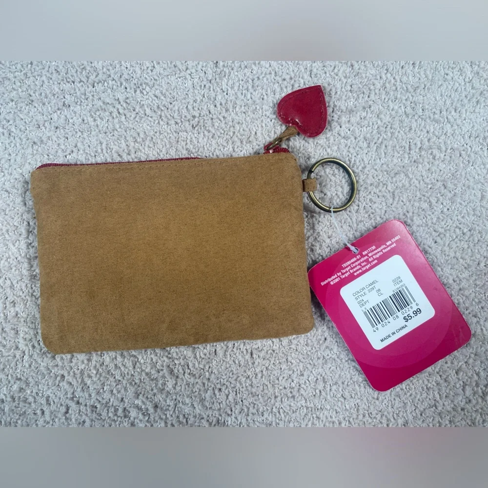 Xhilaration Y2K 2001 Vintage NWT Cat Goldfish camel tan coin purse - Picture 4 of 5